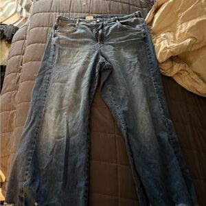 Pilcro Medium Blue Straight-Leg Jeans